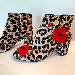Kate Spade Leopard Print Langton Ankle Boot Sz 7.5